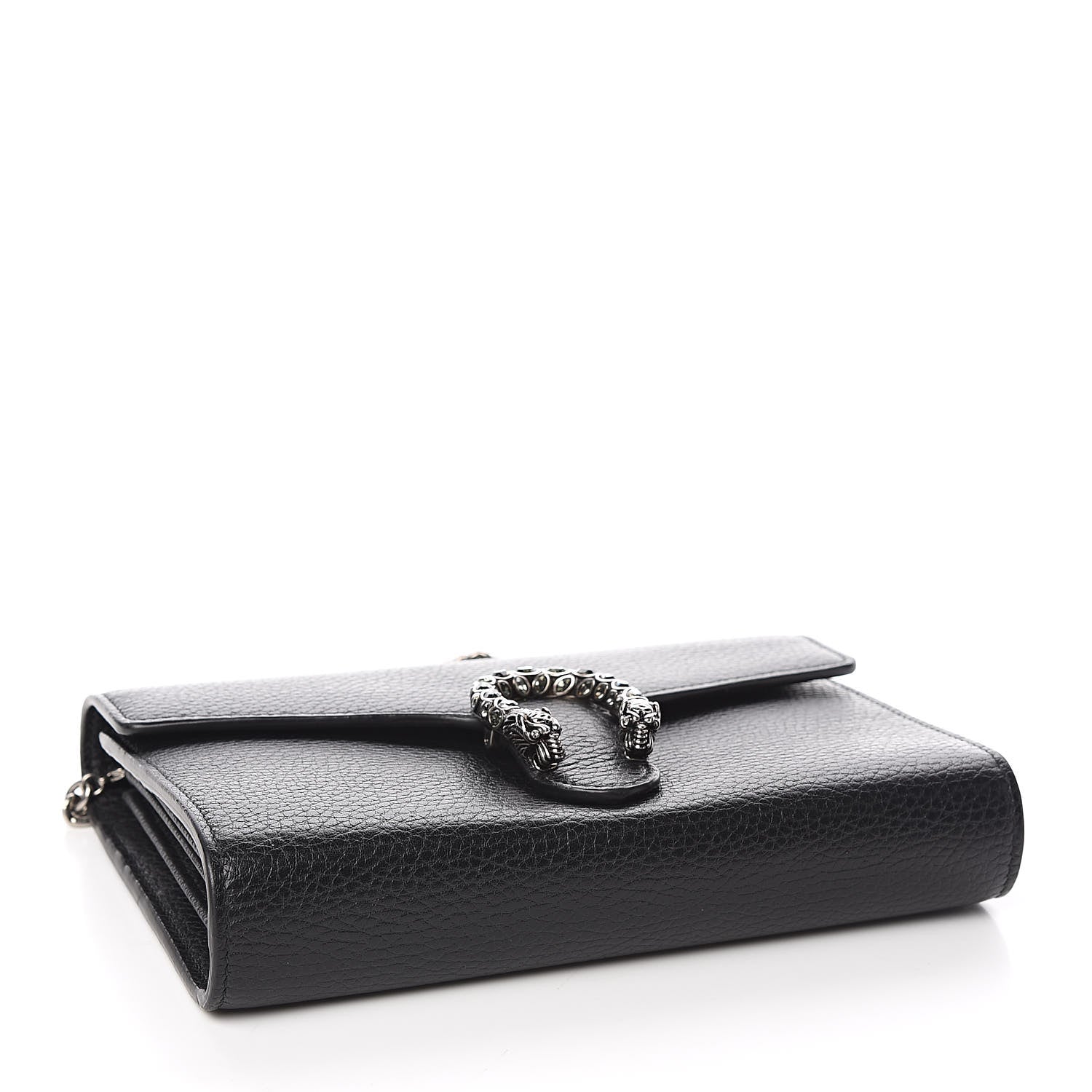 Gucci Calfskin Mini Dionysus Chain Wallet Black 4 of 11
