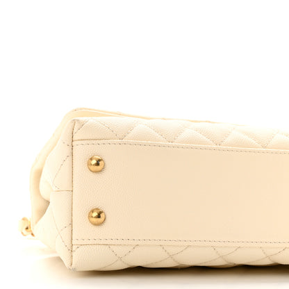 Chanel Caviar Quilted Mini Coco Handle Flap Beige 9 of 12