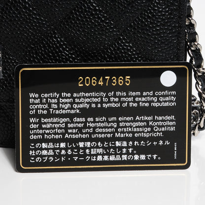 Chanel Caviar Quilted Wallet On Chain WOC Black 9 of 10