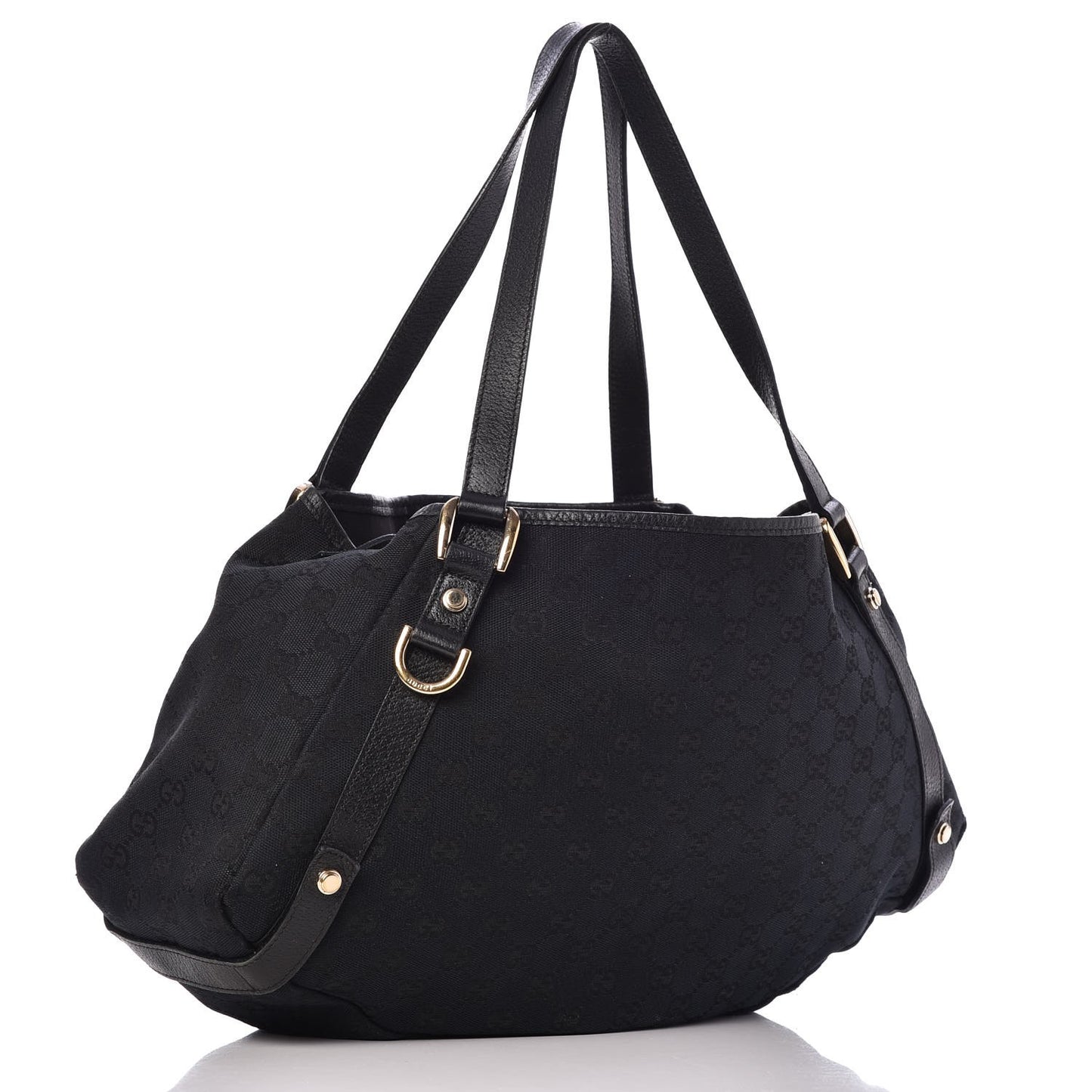 Monogram Medium Abbey Shoulder Bag Black