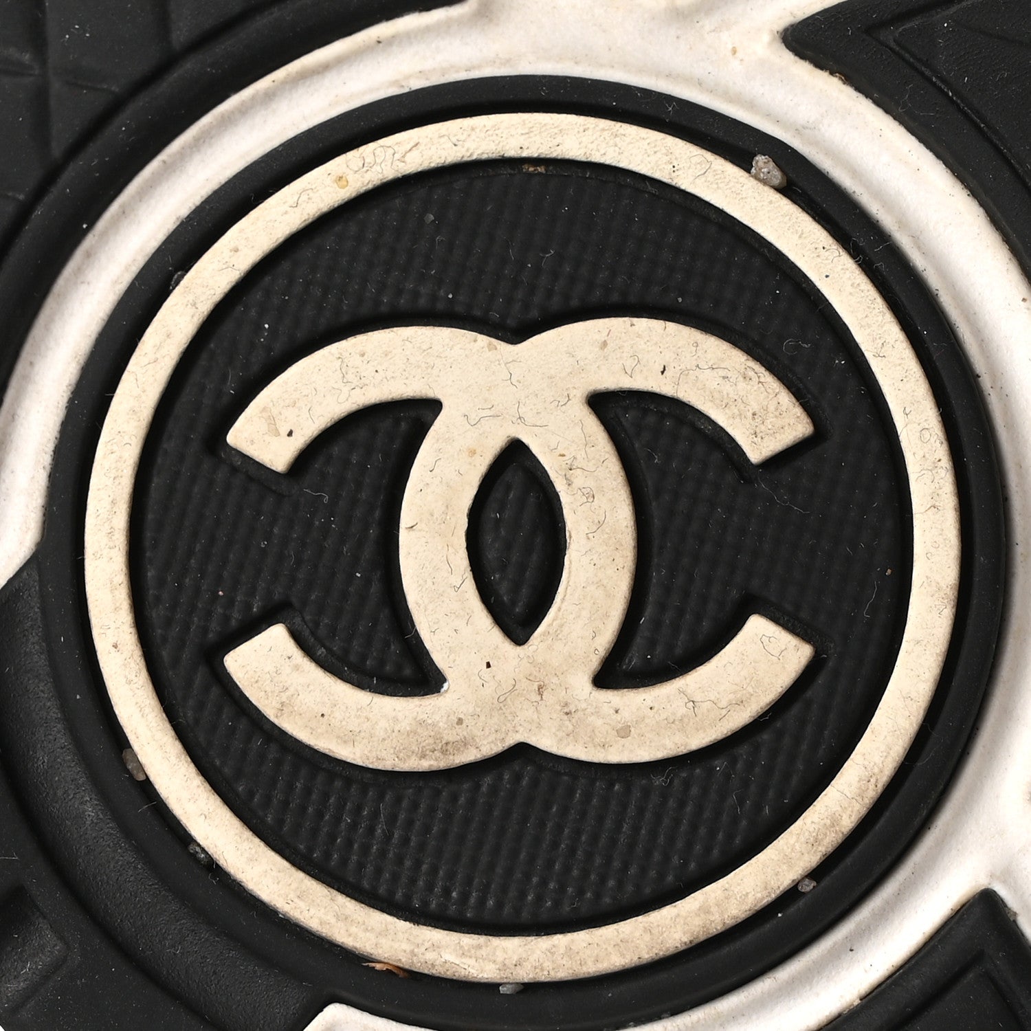 Chanel Mesh Suede Grained Calfskin Womens CC Sneakers 39 White Black 7 of 10