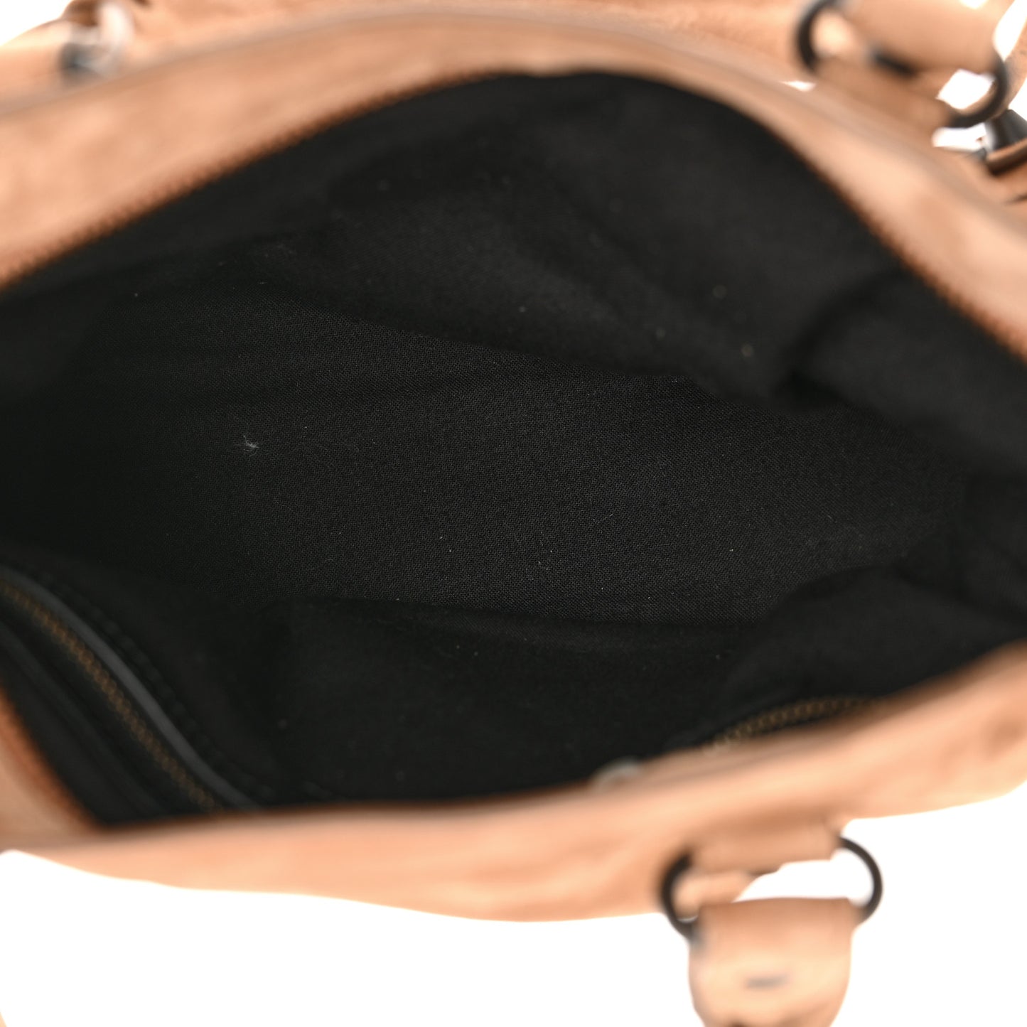 Suede Calfskin Classic Hardware Small Le City Camel