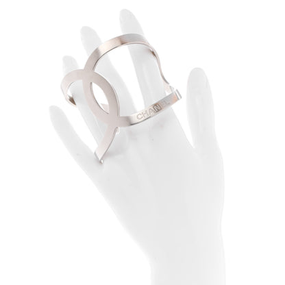 Chanel Metal CC Cuff Silver 2 of 5