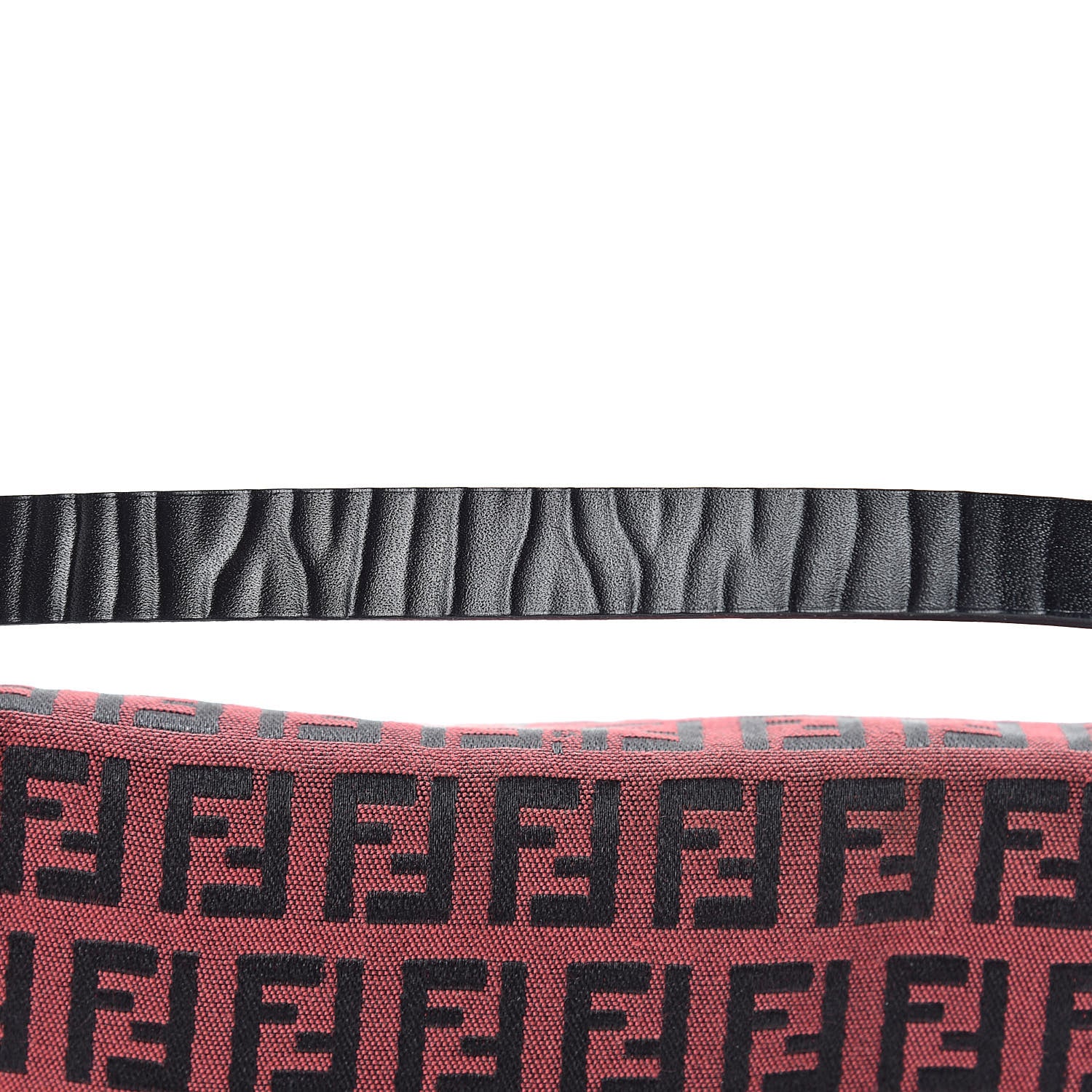 Fendi Zucchino Baguette Red Black 10 of 13