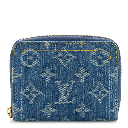 Louis Vuitton Denim Monogram New LV Remix Lou Wallet Blue 1 of 7