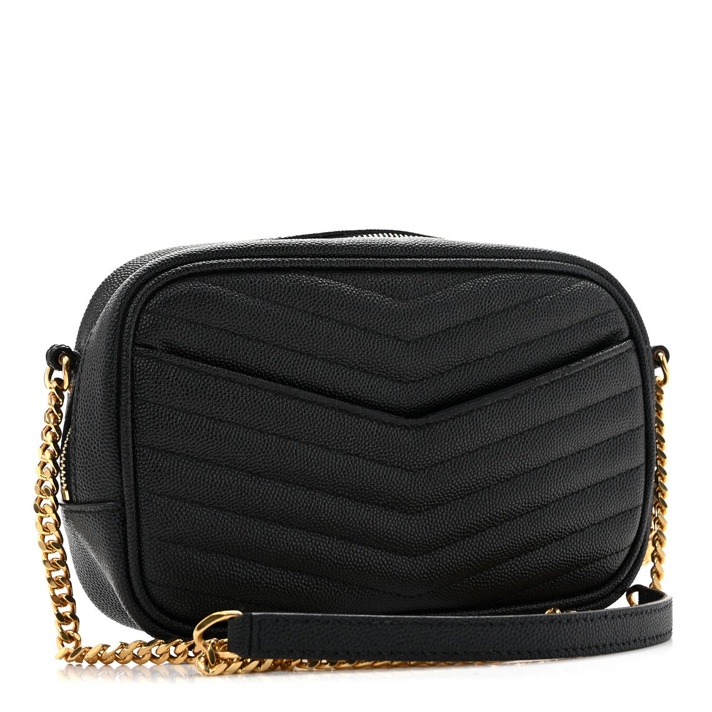 Grain De Poudre Matelasse Monogram Mini Lou Camera Bag Black