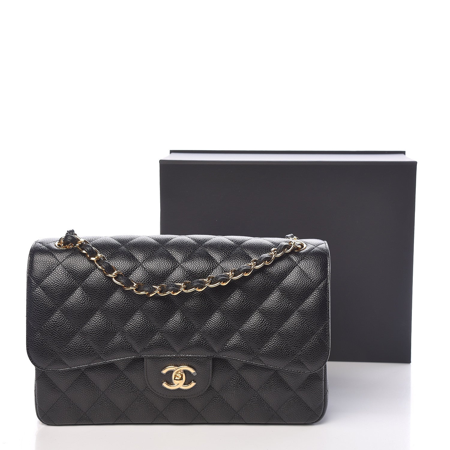 Chanel Caviar Quilted Jumbo Double Flap Black 11 of 11