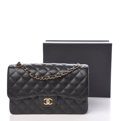 Chanel Caviar Quilted Jumbo Double Flap Black 11 of 11