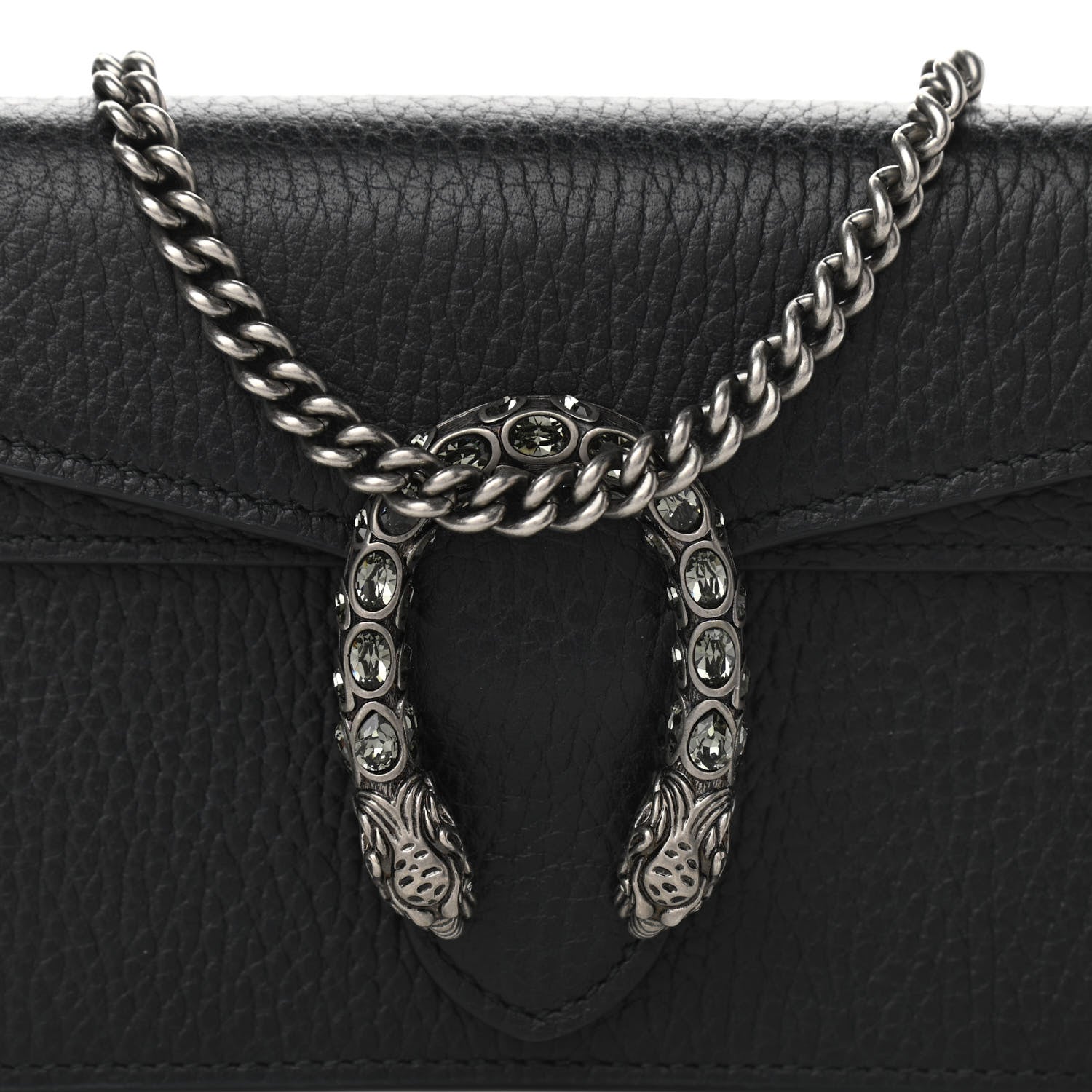 Gucci Calfskin Super Mini Dionysus Shoulder Bag Black 7 of 9
