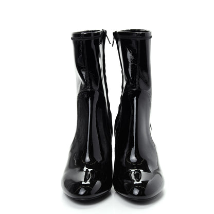Louis Vuitton Patent Silhouette Ankle Boots 37.5 Black 2 of 10