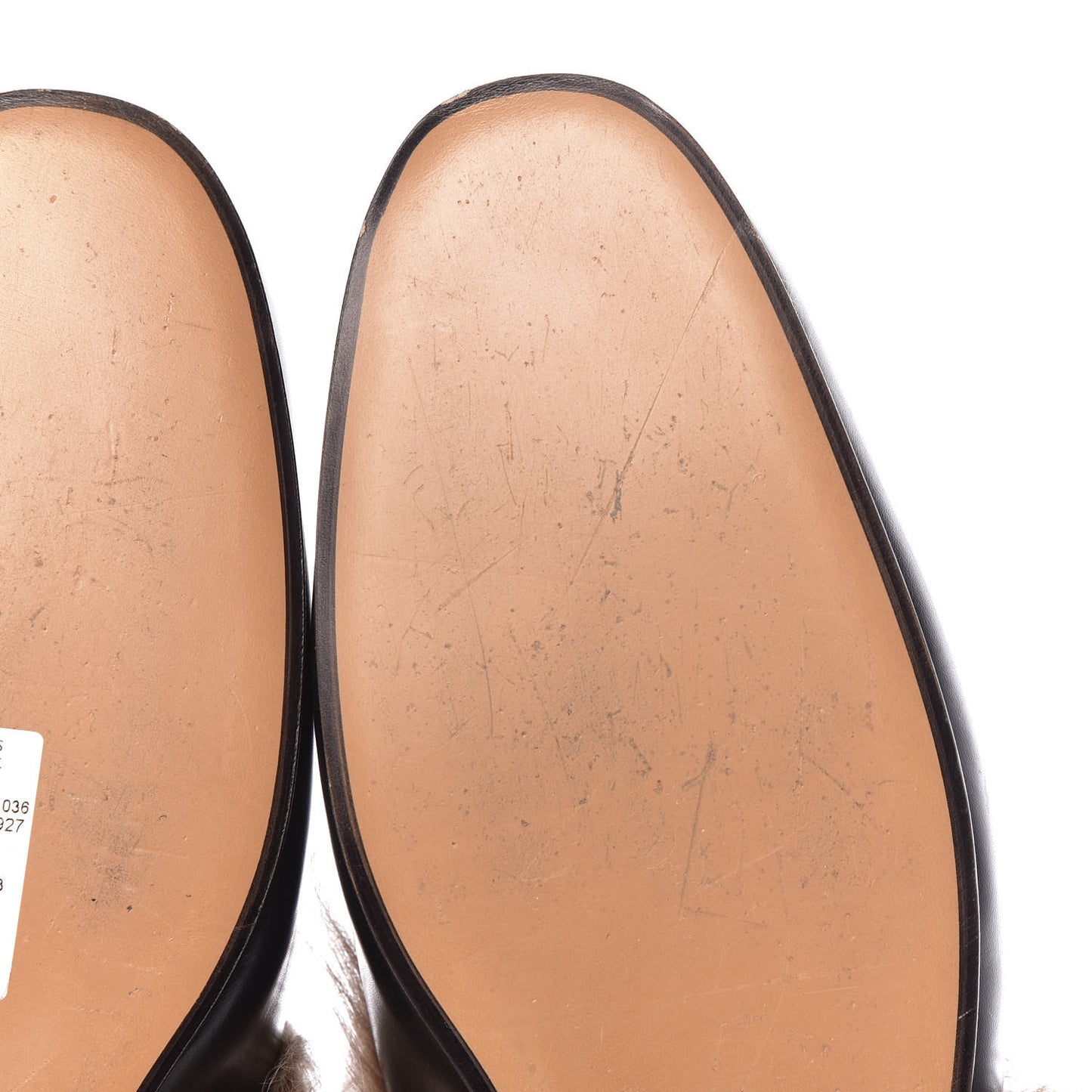 Calfskin Fur Mens Princetown Slippers 10 Black