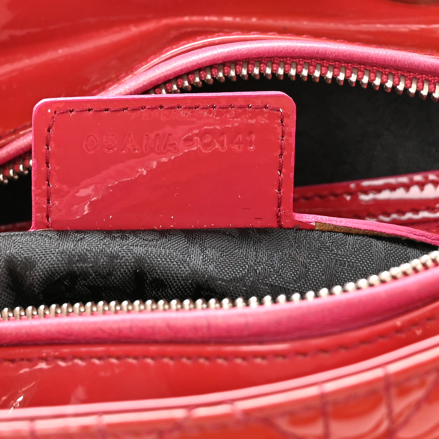 Christian Dior Patent Cannage Large Lady Dior Red 7 of 13