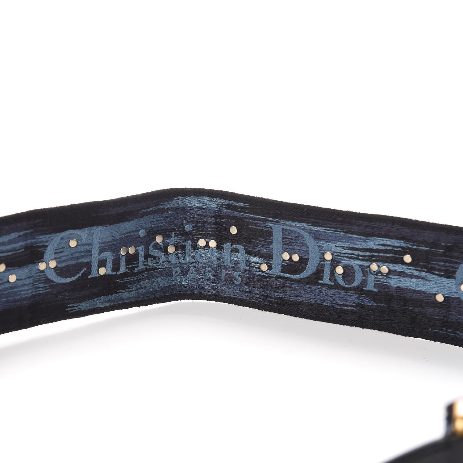 Christian Dior Canvas Embroidered Studded KaleiDiorscopic Adjustable Shoulder Strap Blue 5 of 5