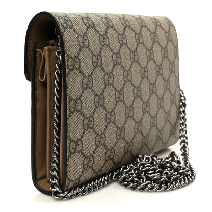 Gucci GG Supreme Monogram Mini Dionysus Chain Wallet Beige Taupe 3 of 10