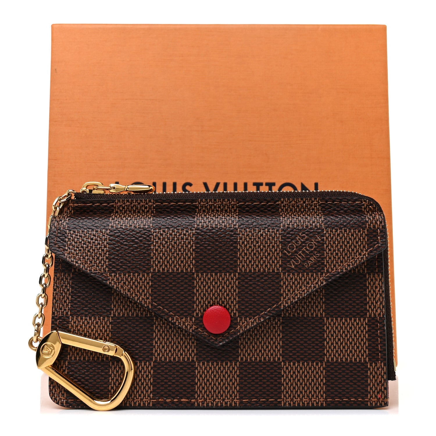 Louis Vuitton Damier Ebene Recto Verso Card Holder Red 9 of 9