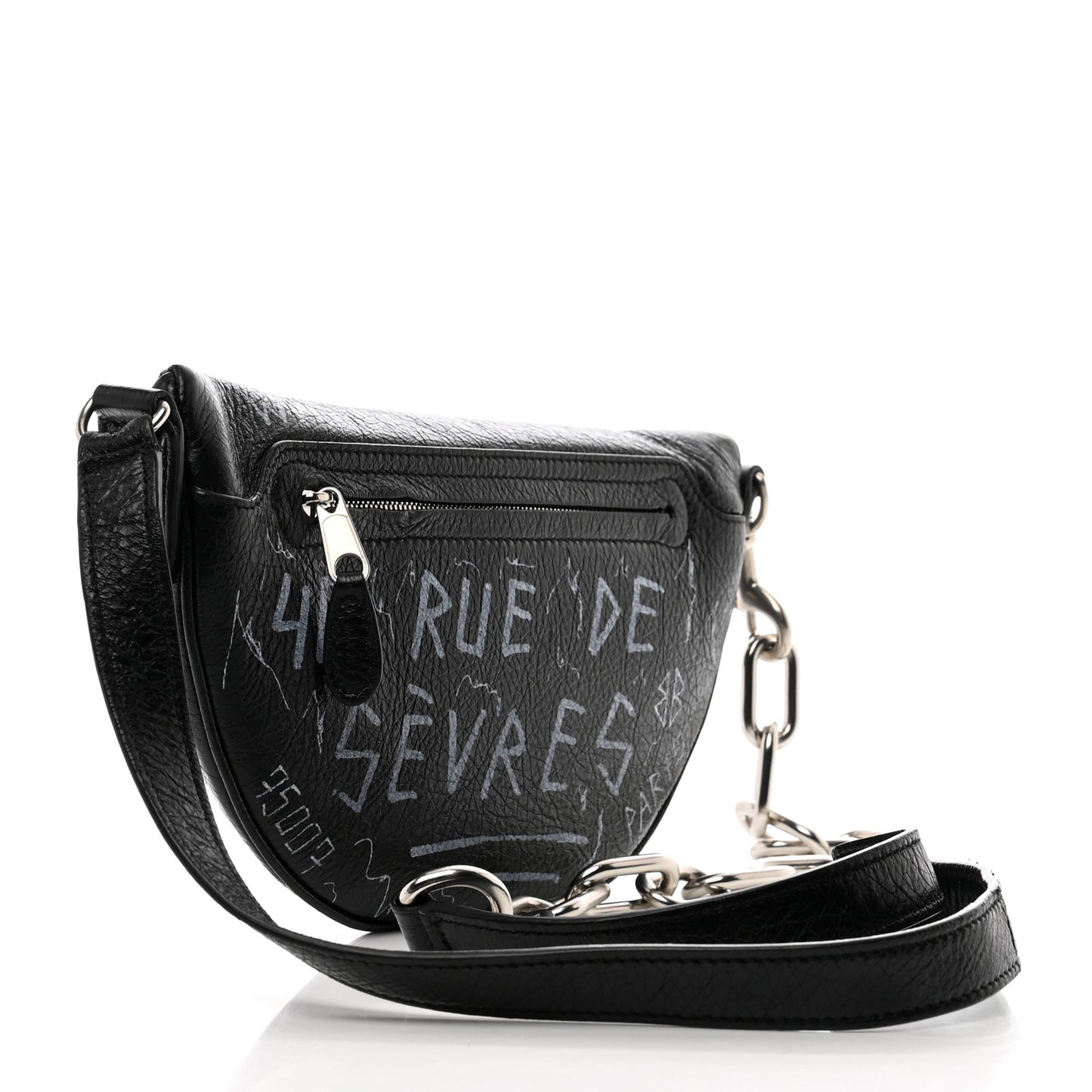 Agneau Arena Graffiti All Over XXS Souvenir Belt Bag Black White