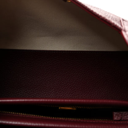 Chanel Grained Calfskin Stitched Urban Essentials Small Shopping Bag Burgundy 5 of 10