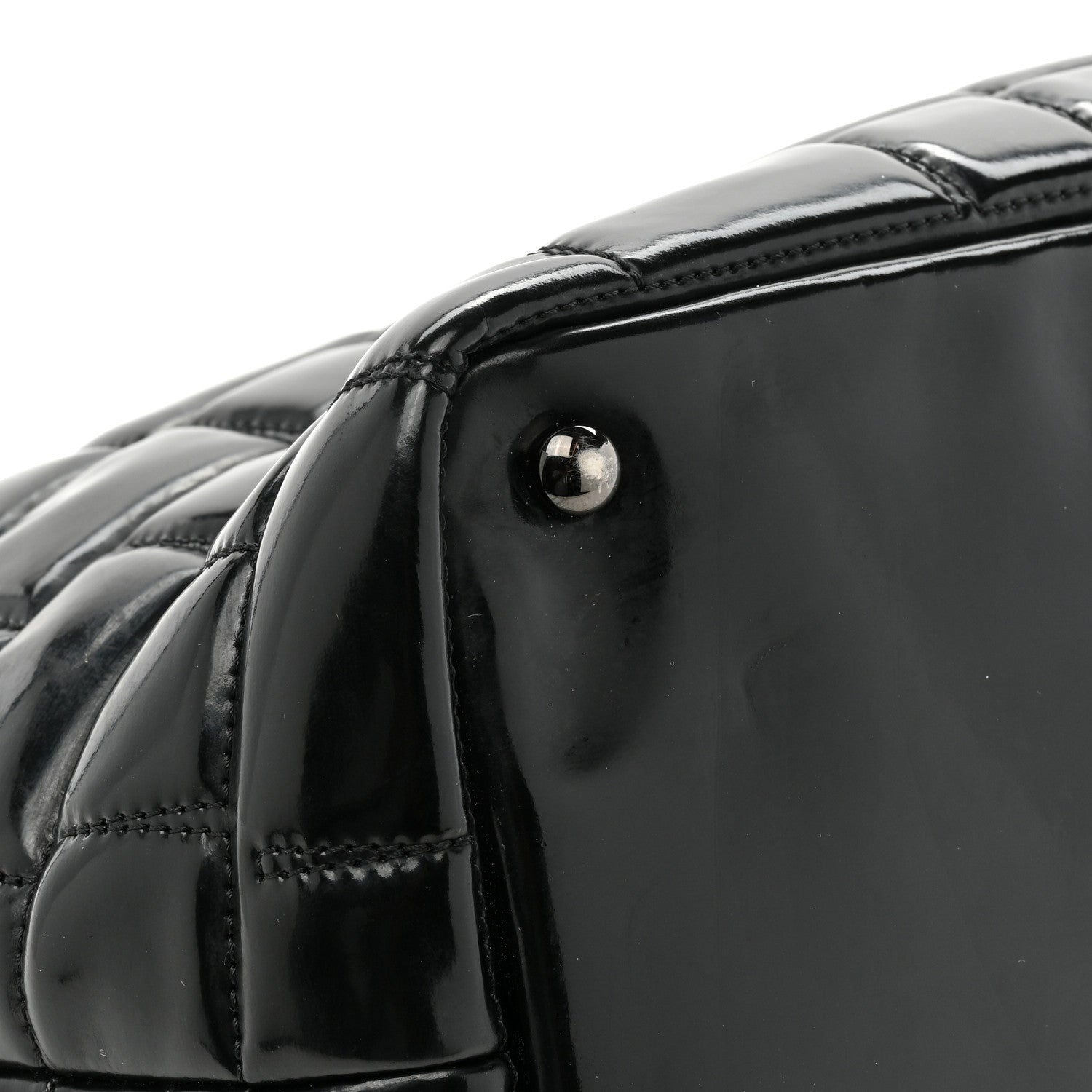 Chanel Vinyl Quilted Frozen Shopping Tote Black 12 of 14