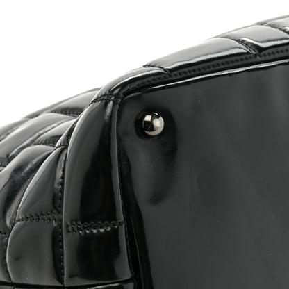 Chanel Vinyl Quilted Frozen Shopping Tote Black 12 of 14