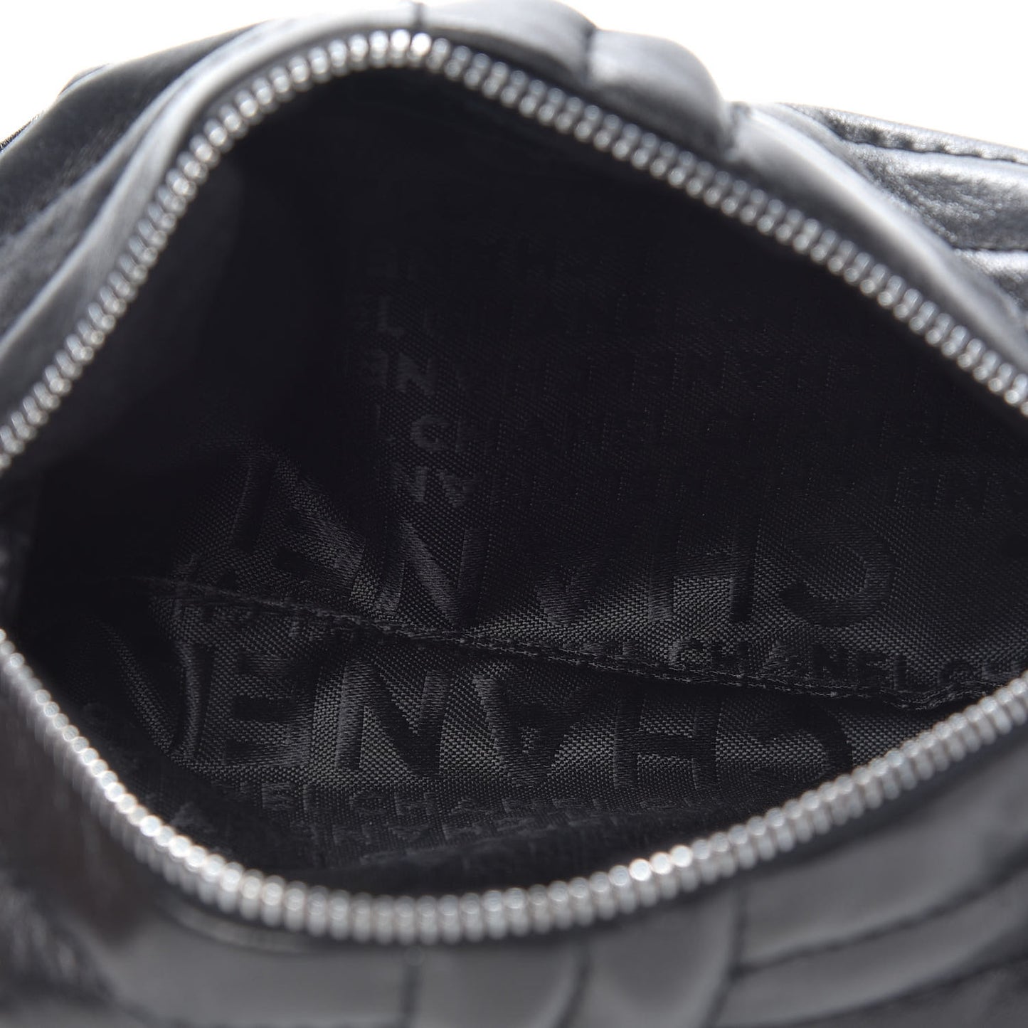 Lambskin Horizontal Quilt Pochette Black