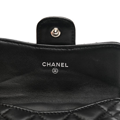 Chanel Lambskin Quilted Zip Card Holder Black 7 of 10
