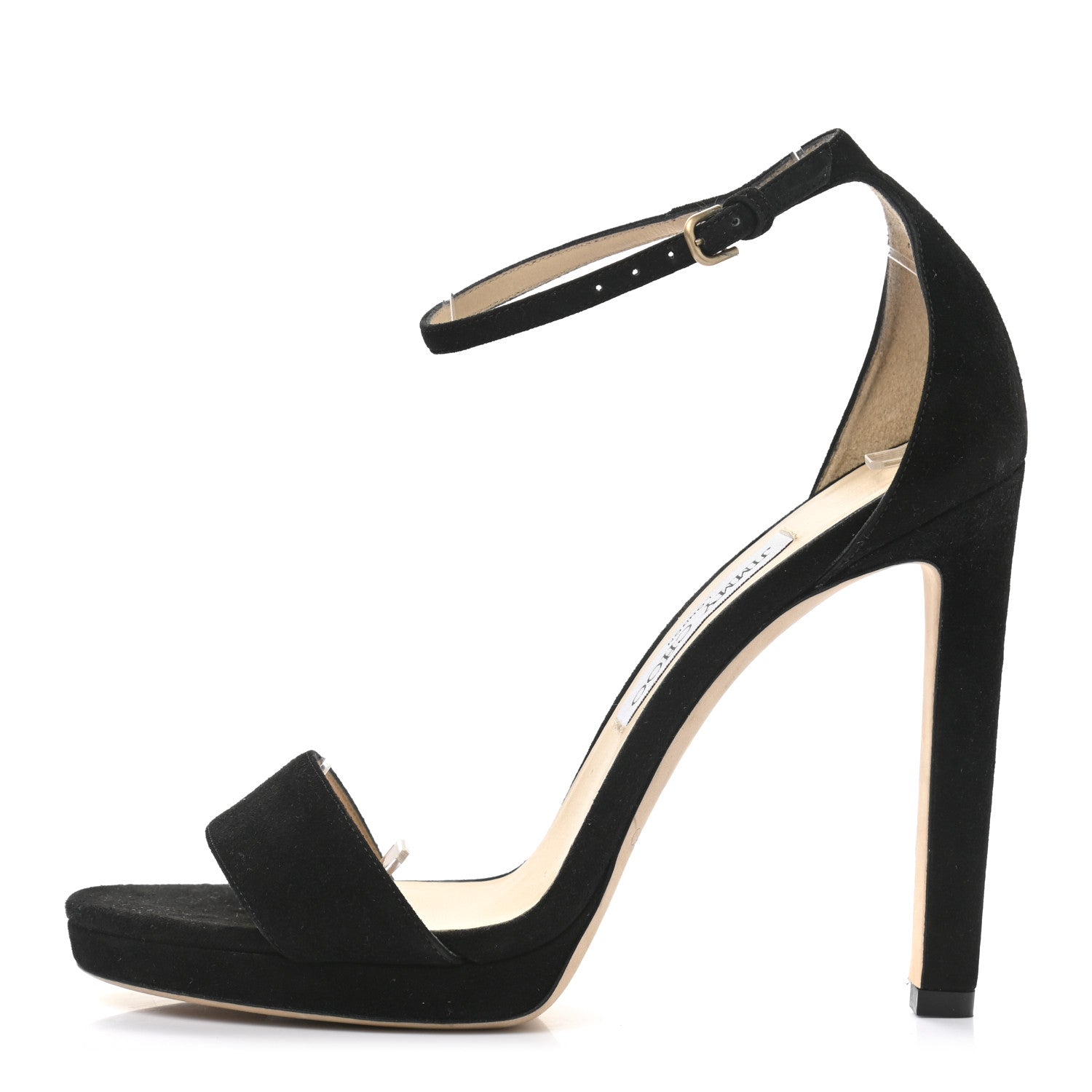 Jimmy Choo Suede Misty 120 Sandals 38.5 Black 1 of 10