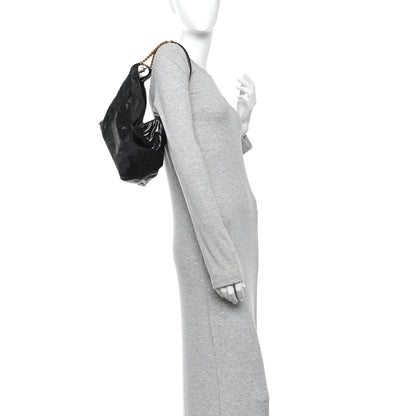 Saint Laurent Crinkled Calfskin Cassandre Hobo Black 2 of 10