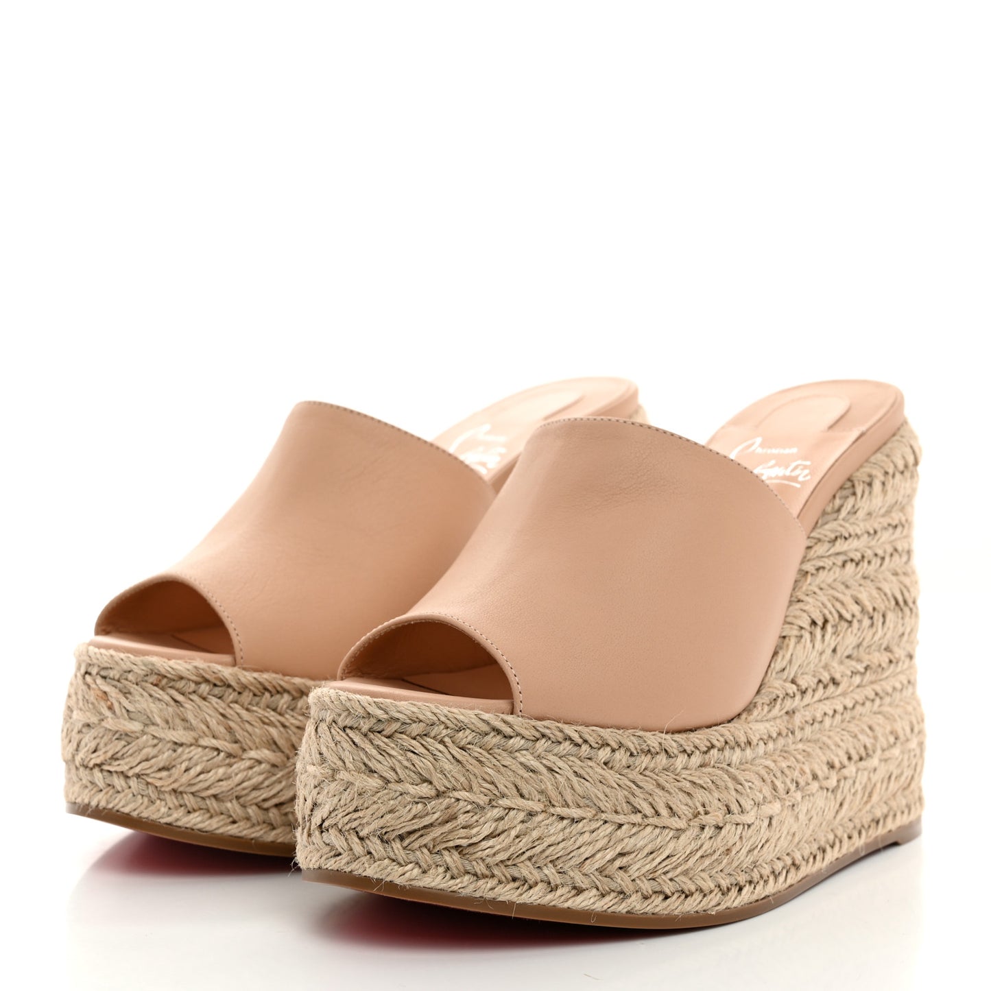 Calfskin Ariella Zeppa 130 Espadrille Sandals 36 Leche Scuro Naturel