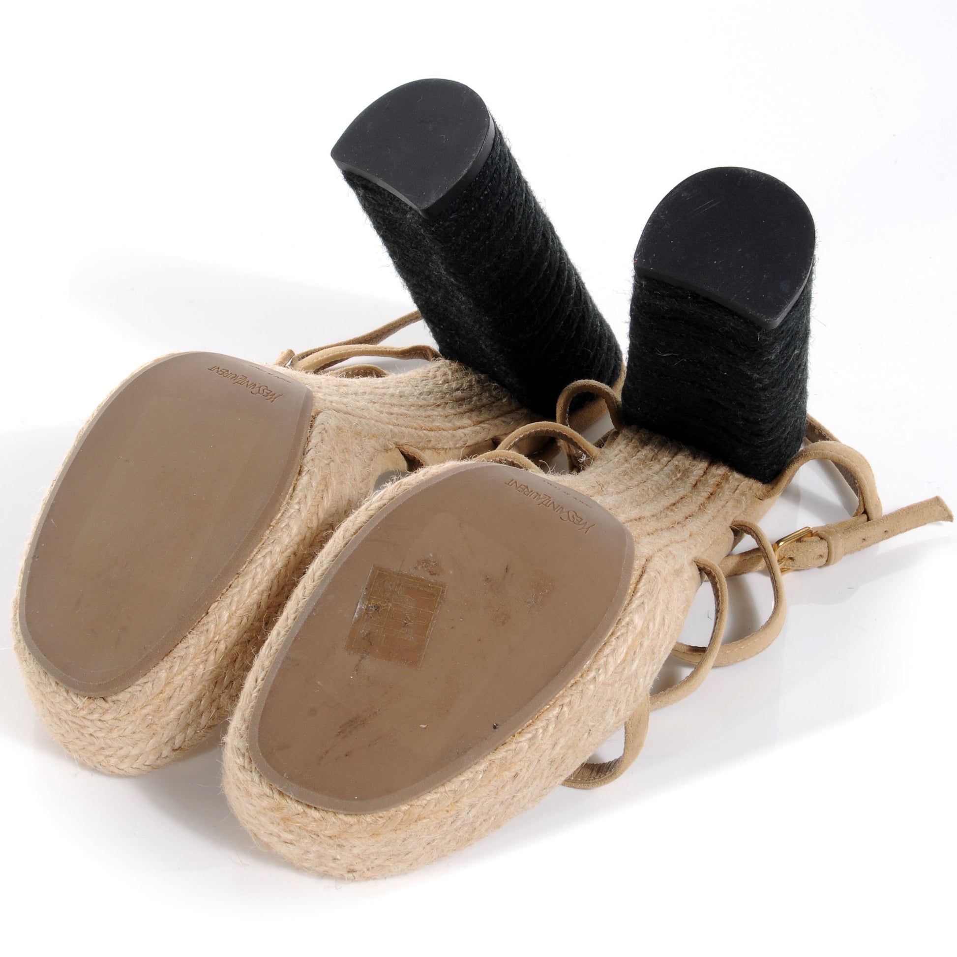 Saint Laurent Gipsy 105 Platform Cage Espadrille Sandals 10 4 of 12