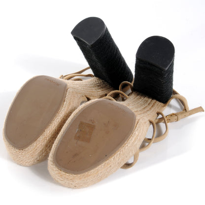 Saint Laurent Gipsy 105 Platform Cage Espadrille Sandals 10 4 of 12