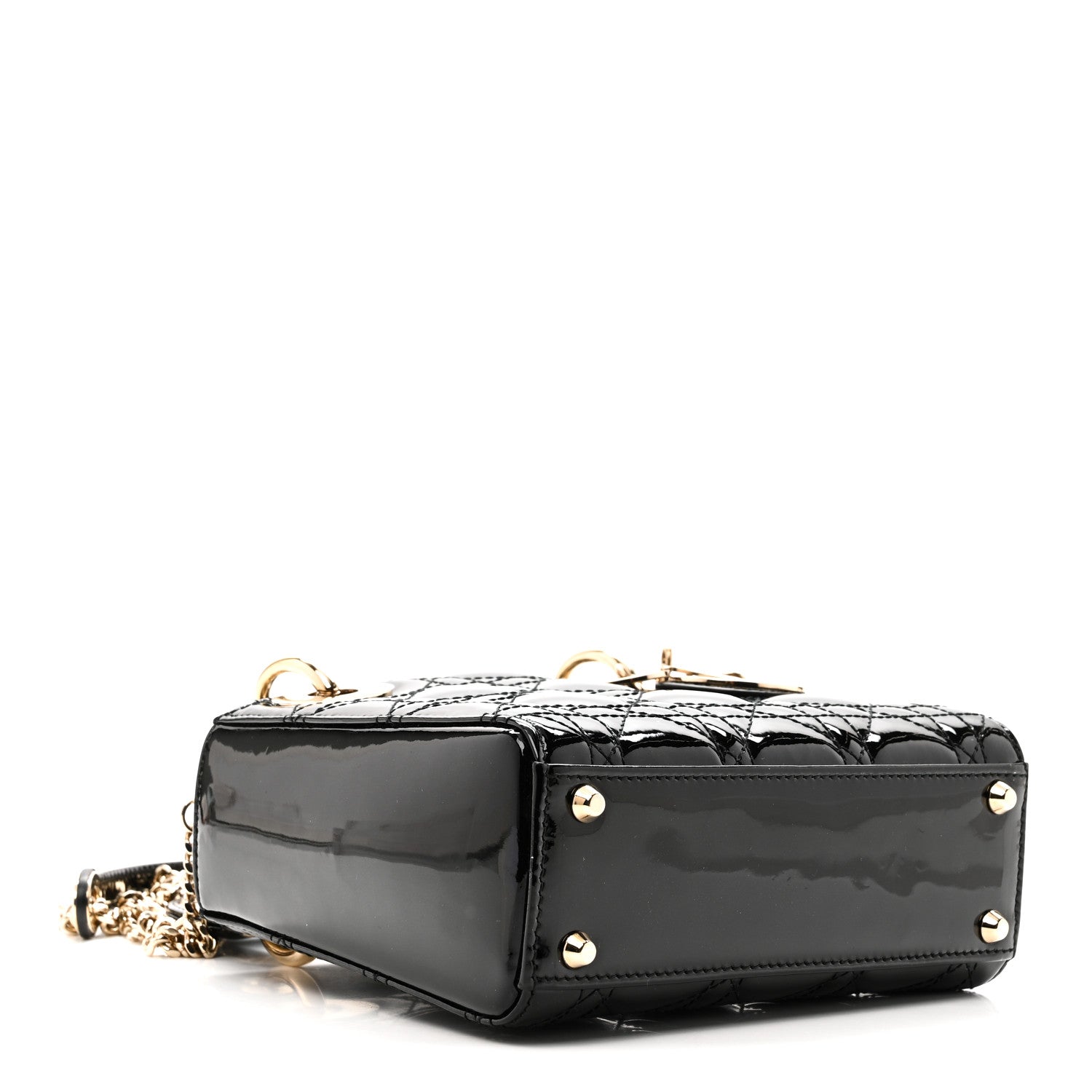 Christian Dior Patent Cannage Mini Lady Dior Black 4 of 10