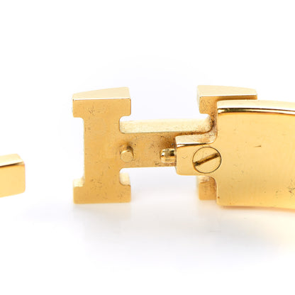 Hermes Enamel Narrow Clic Clac H Bracelet GM Jaune Madras 5 of 6