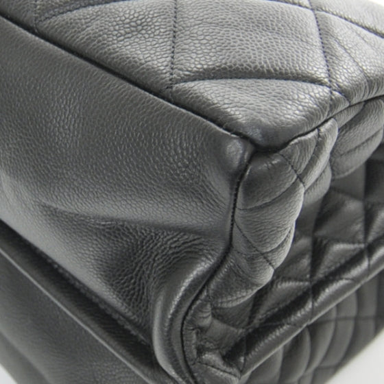 Caviar Quilted Coco Casual Tote Black