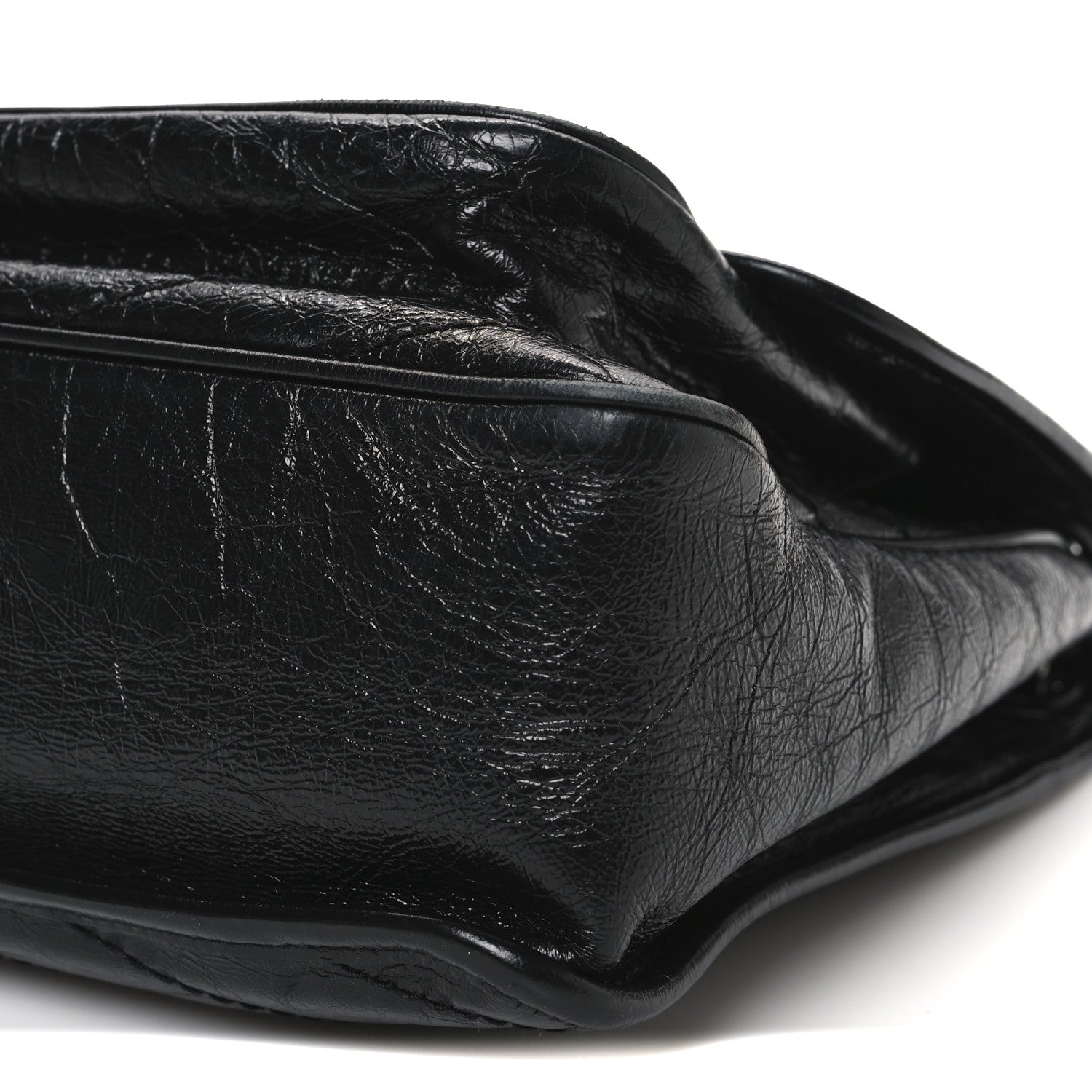 Saint Laurent Crinkled Calfskin Matelasse Monogram Medium Niki Chain Satchel Black 10 of 12