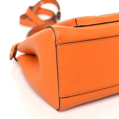 Fendi Vitello Grace Matte Two Pocket Mini Peekaboo Iconic Satchel Aranciata 9 of 11
