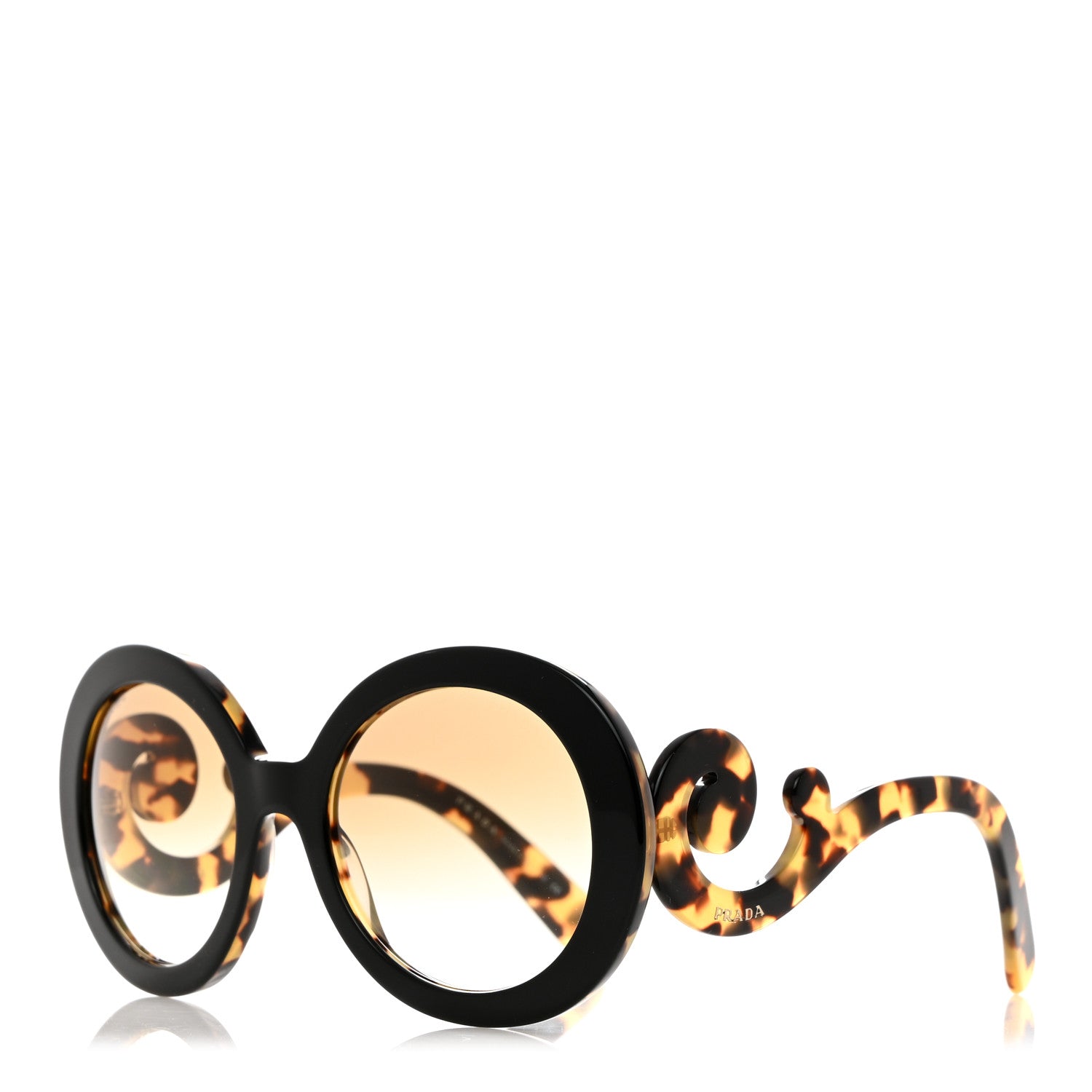 Prada Baroque Sunglasses SPR 27N Black Tortoise 1 of 8