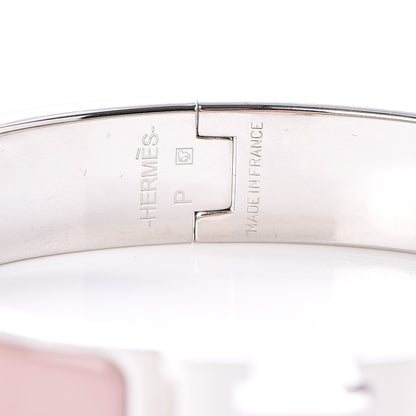 Hermes Enamel Narrow Clic Clac H Bracelet PM Rose Poudre 4 of 5