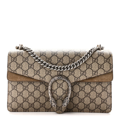 Gucci GG Supreme Monogram Small Dionysus Shoulder Bag Taupe 1 of 10