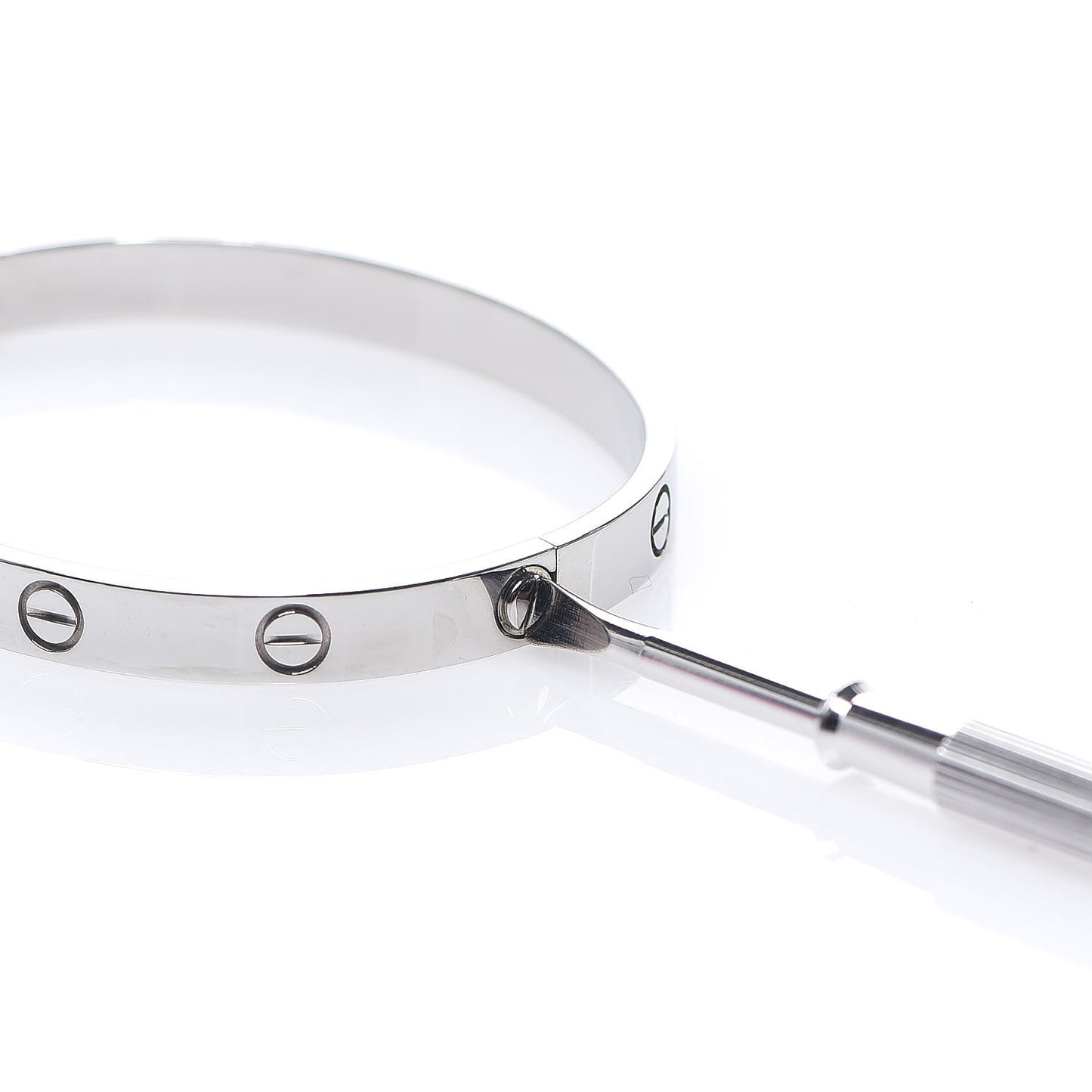 18K White Gold LOVE Bracelet 17