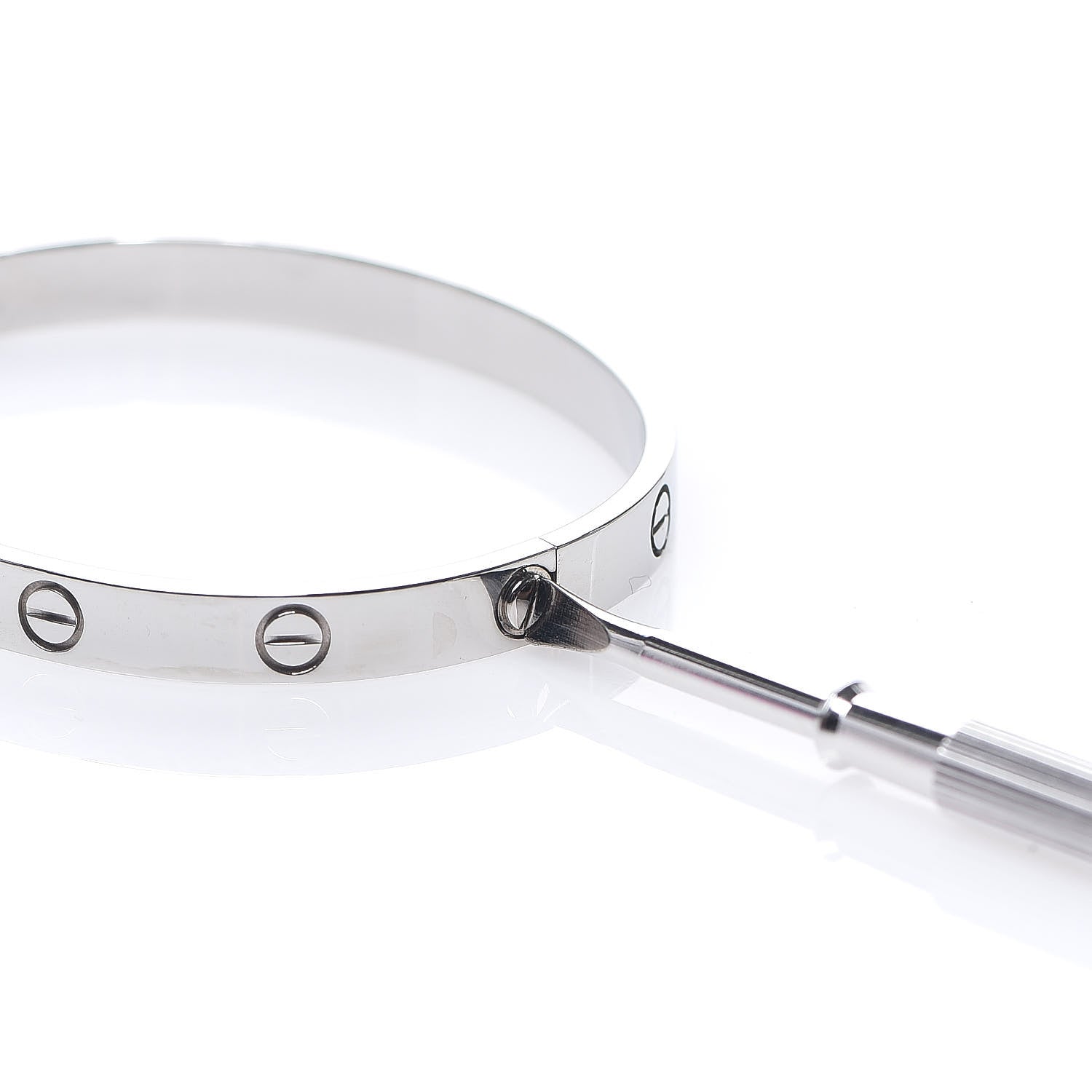 Cartier 18K White Gold LOVE Bracelet 17 3 of 6