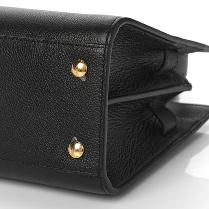 Burberry Grainy Calfskin Mini Two Handle Title Bag Black 8 of 8