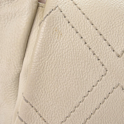 Chanel Calfskin Diamond Stitch Accordion Flap White 14 of 15