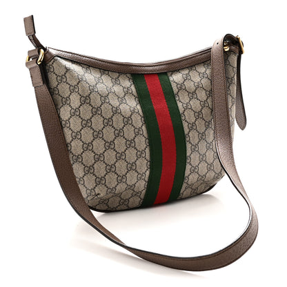 Gucci GG Supreme Monogram Web Small Ophidia Half Moon Hobo Brown 3 of 10