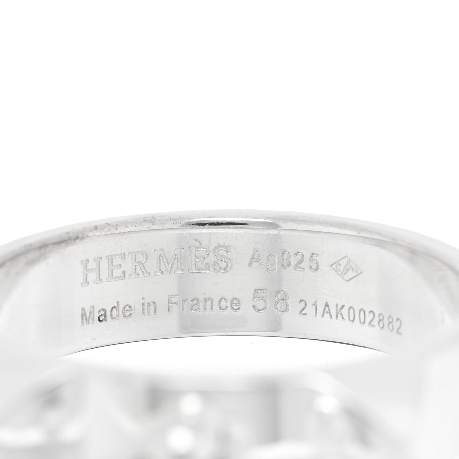 Hermes Sterling Silver PM Collier De Chien Ring 58 8.5 4 of 5
