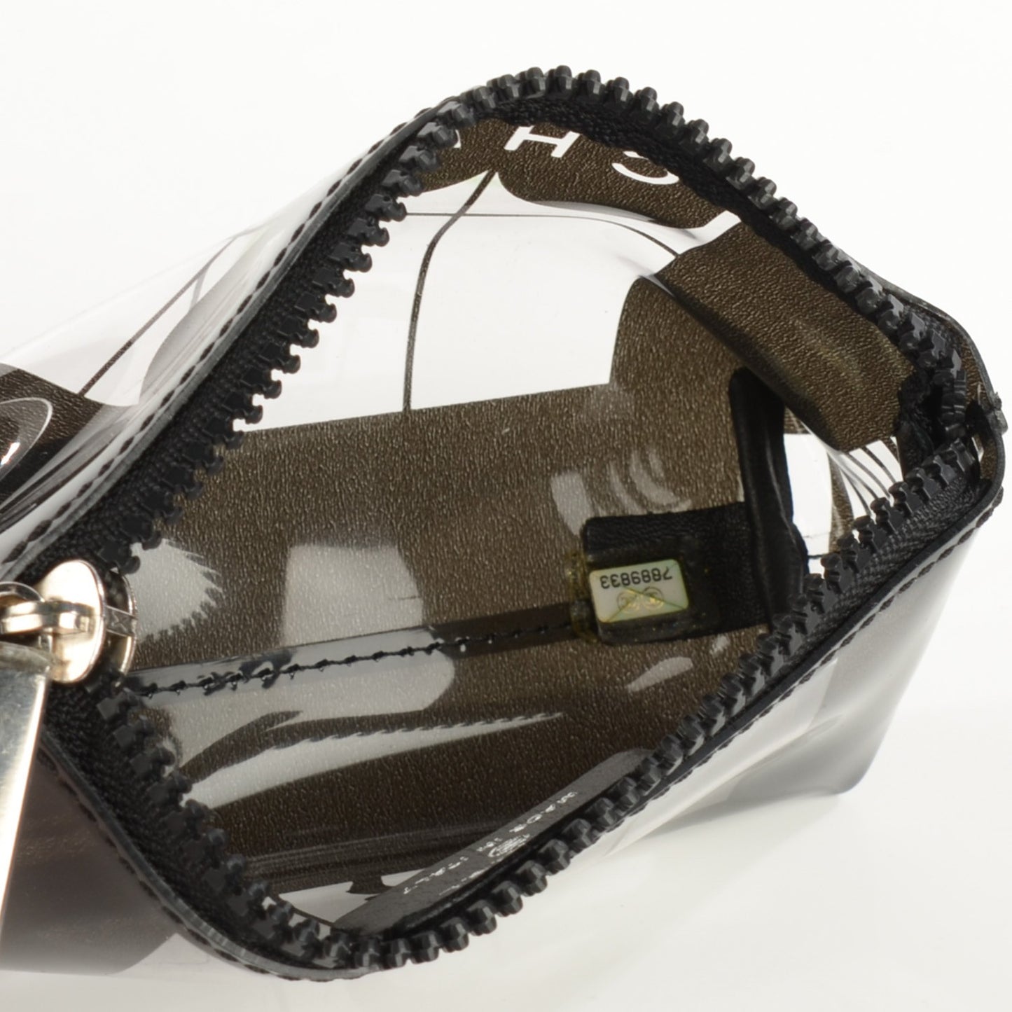Vinyl Coco Window Cosmetic Pouch Black