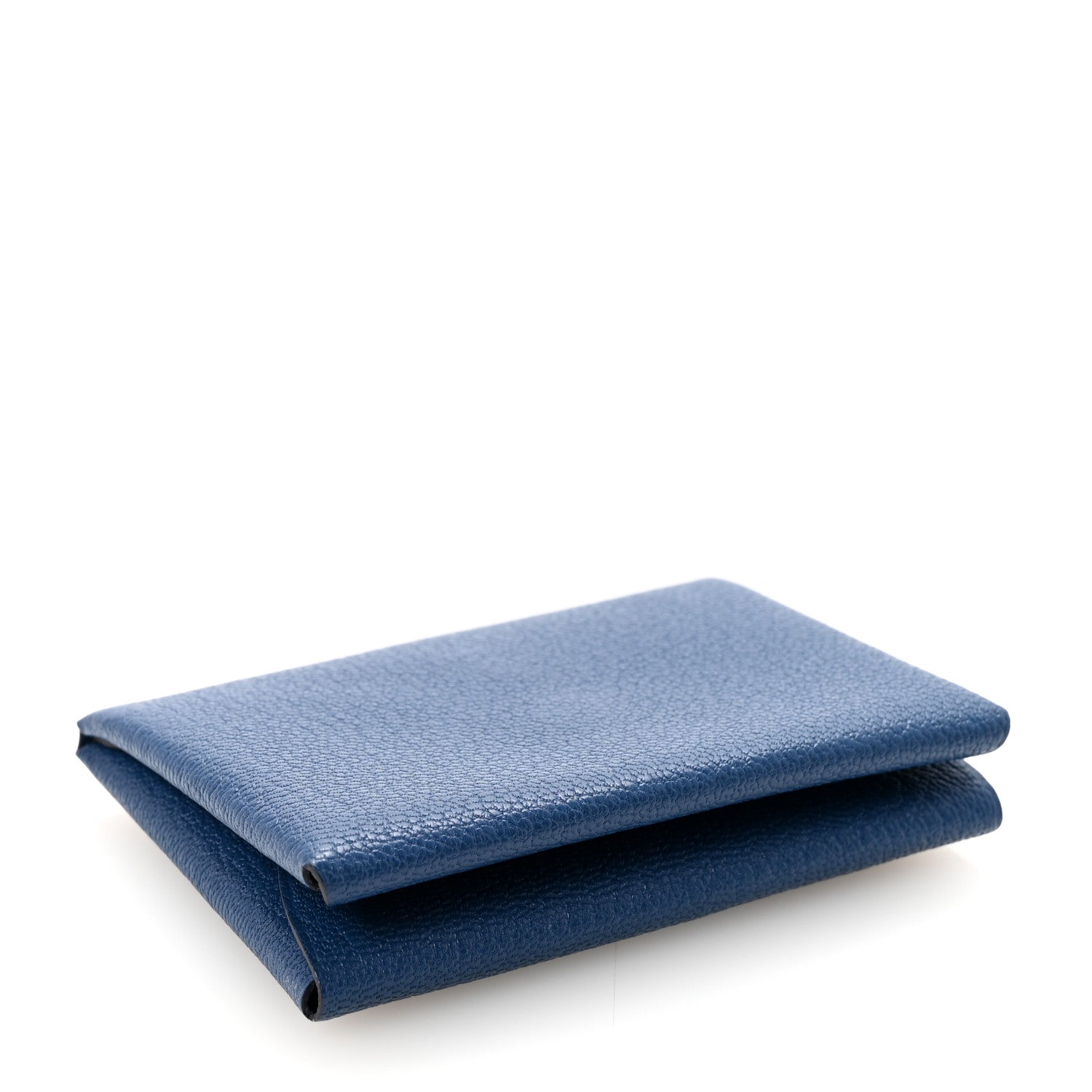 Hermes Chevre Mysore Duo Calvi Card Case Bleu Tie 4 of 7