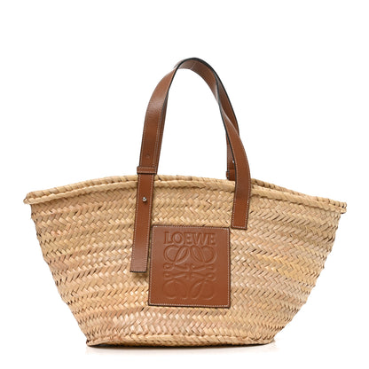 Loewe Raffia Large Basket Tote Bag Natural Tan 1 of 9