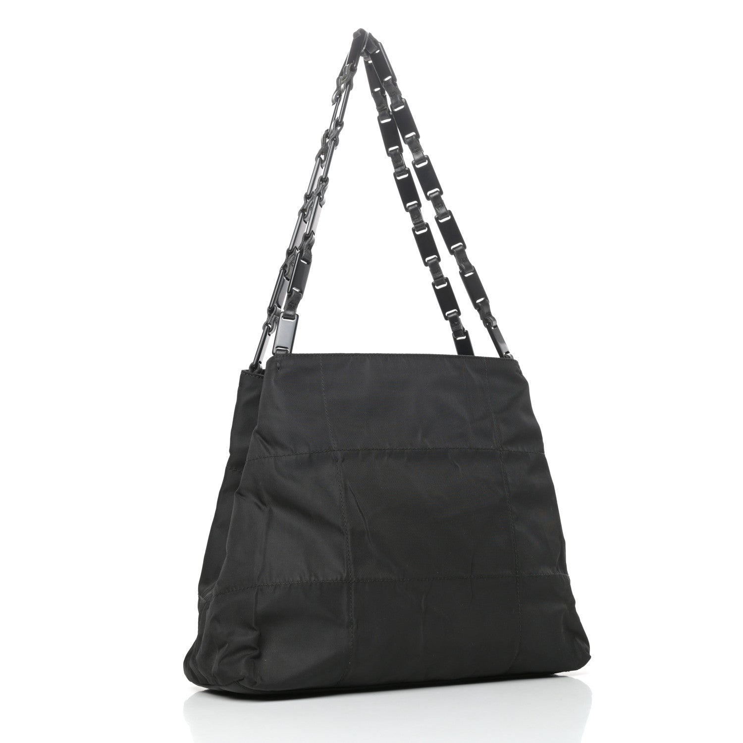Prada Tessuto Nylon Chain Tote Black 3 of 9