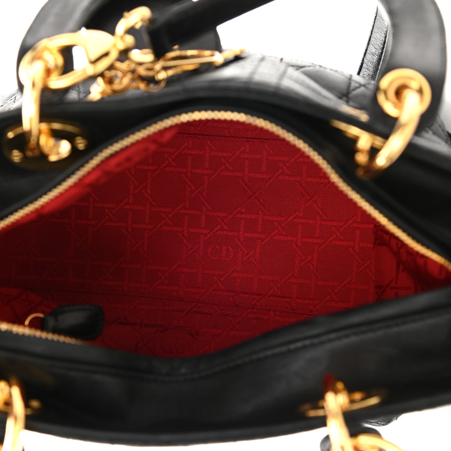Lambskin Cannage Medium Lady Dior Black