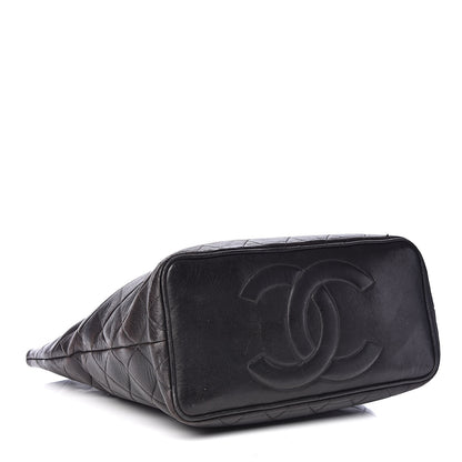 Chanel Lambskin Shopping Tote Black 4 of 12